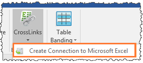 CrossLinks, Create Connection to Microsoft Excel