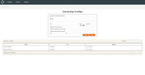 Ownership Profiles window