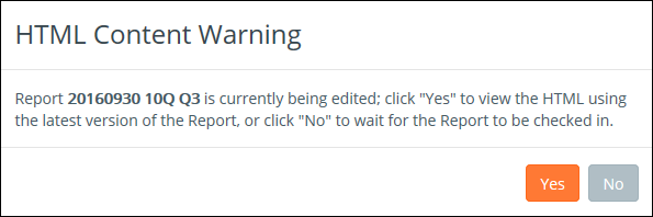 HTML Content Warning
